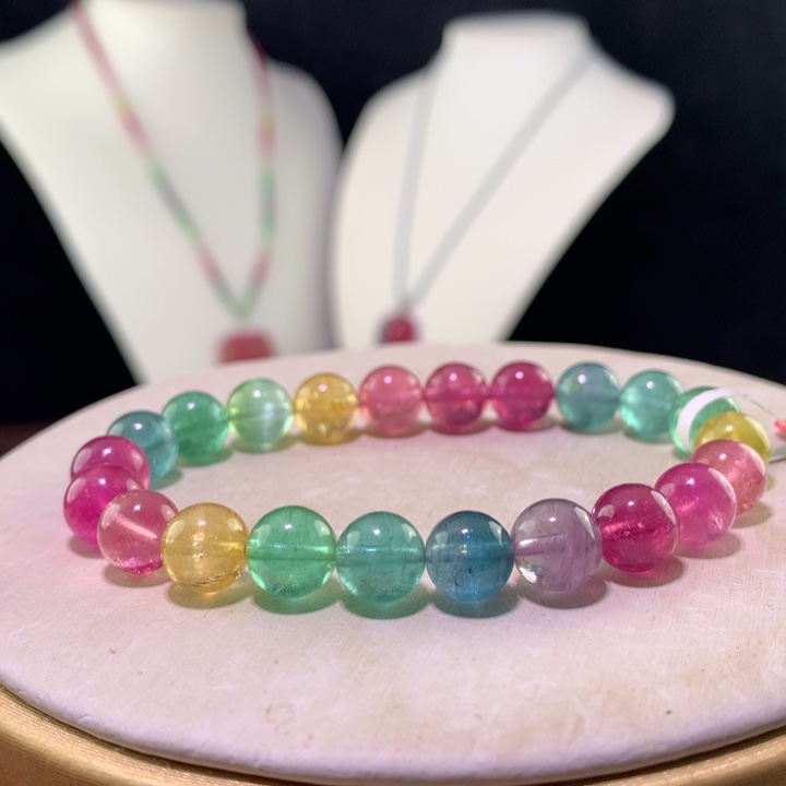 双色碧玺手链未镶嵌