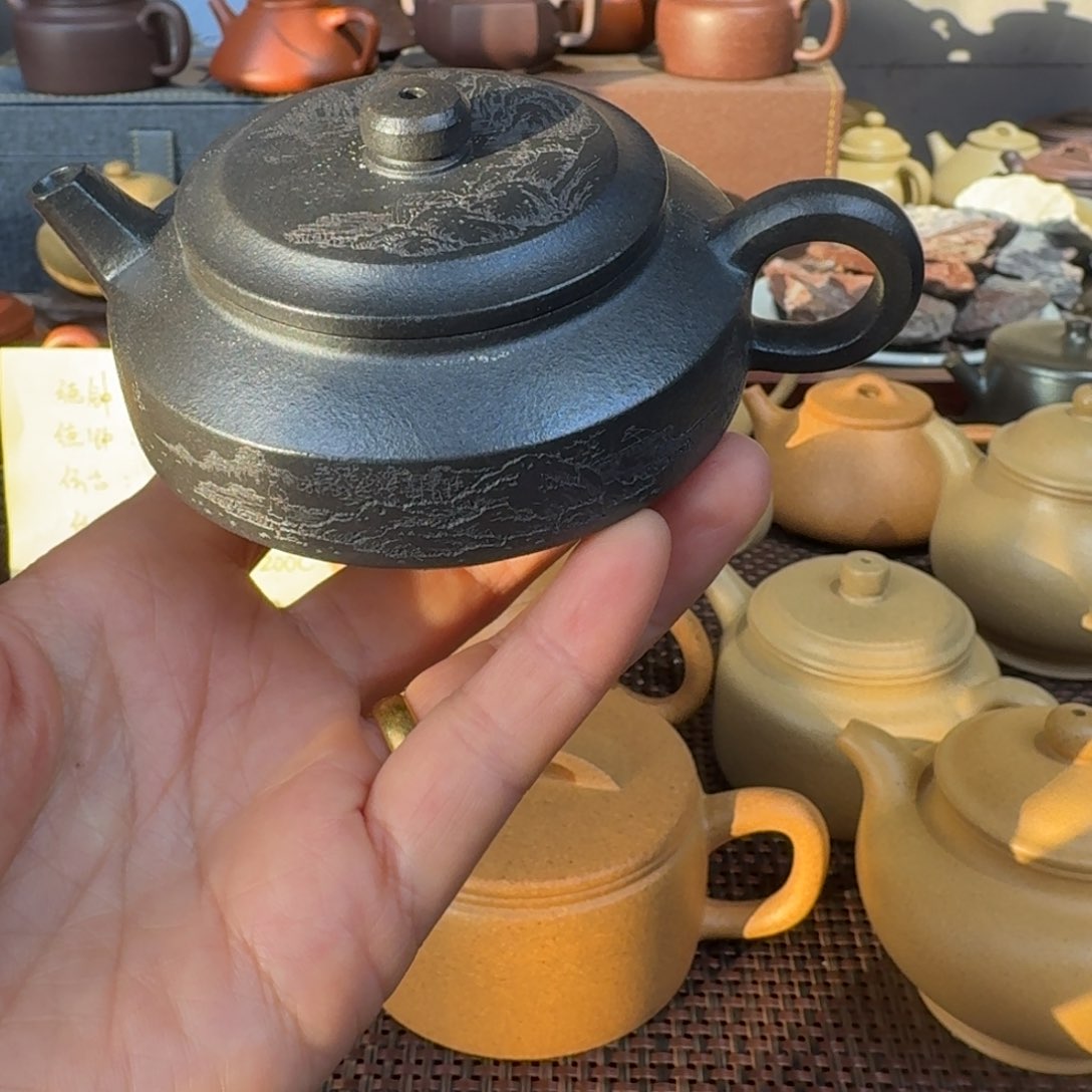 紫泥茶壶天青130毫升左右