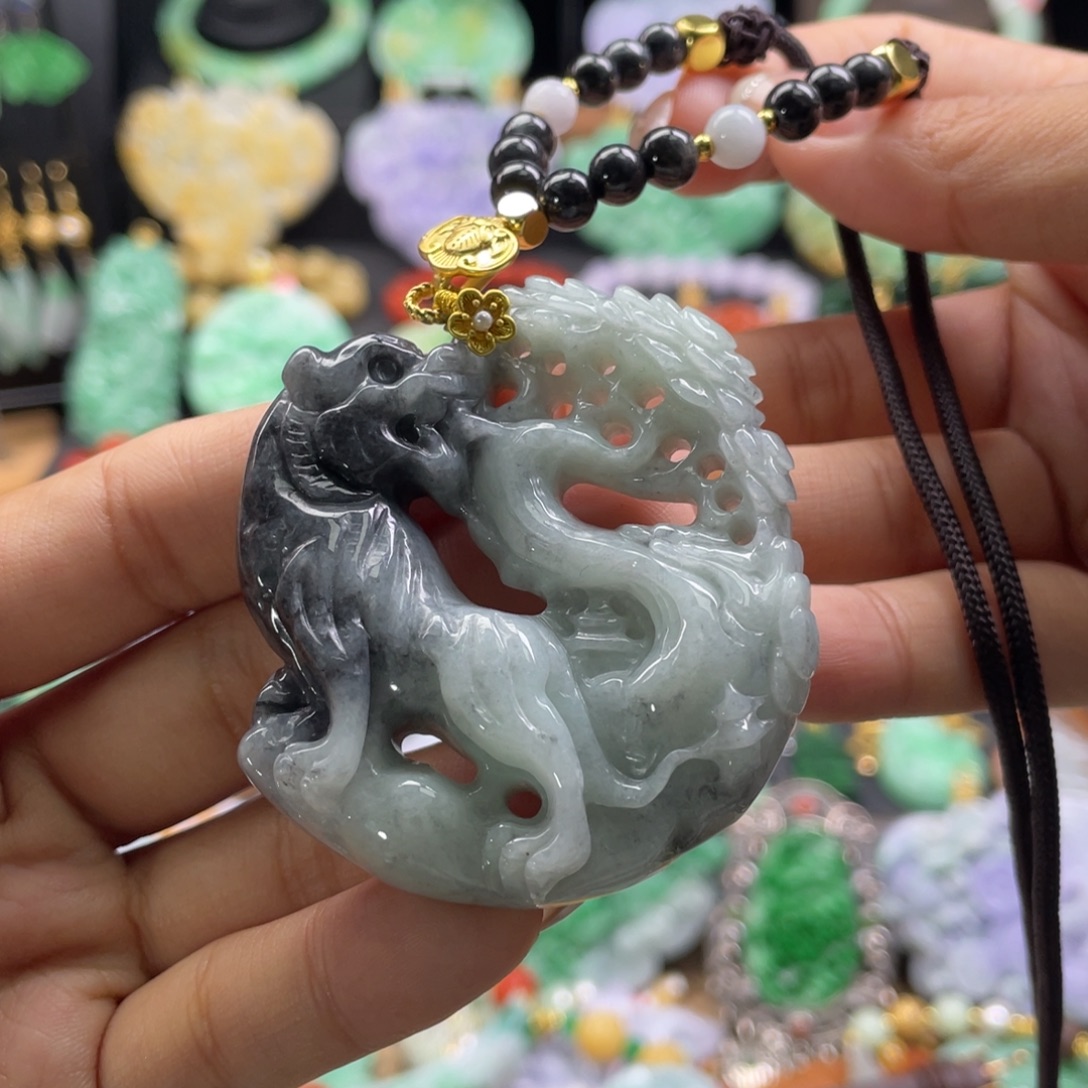 翡翠未镶嵌颈饰代编织