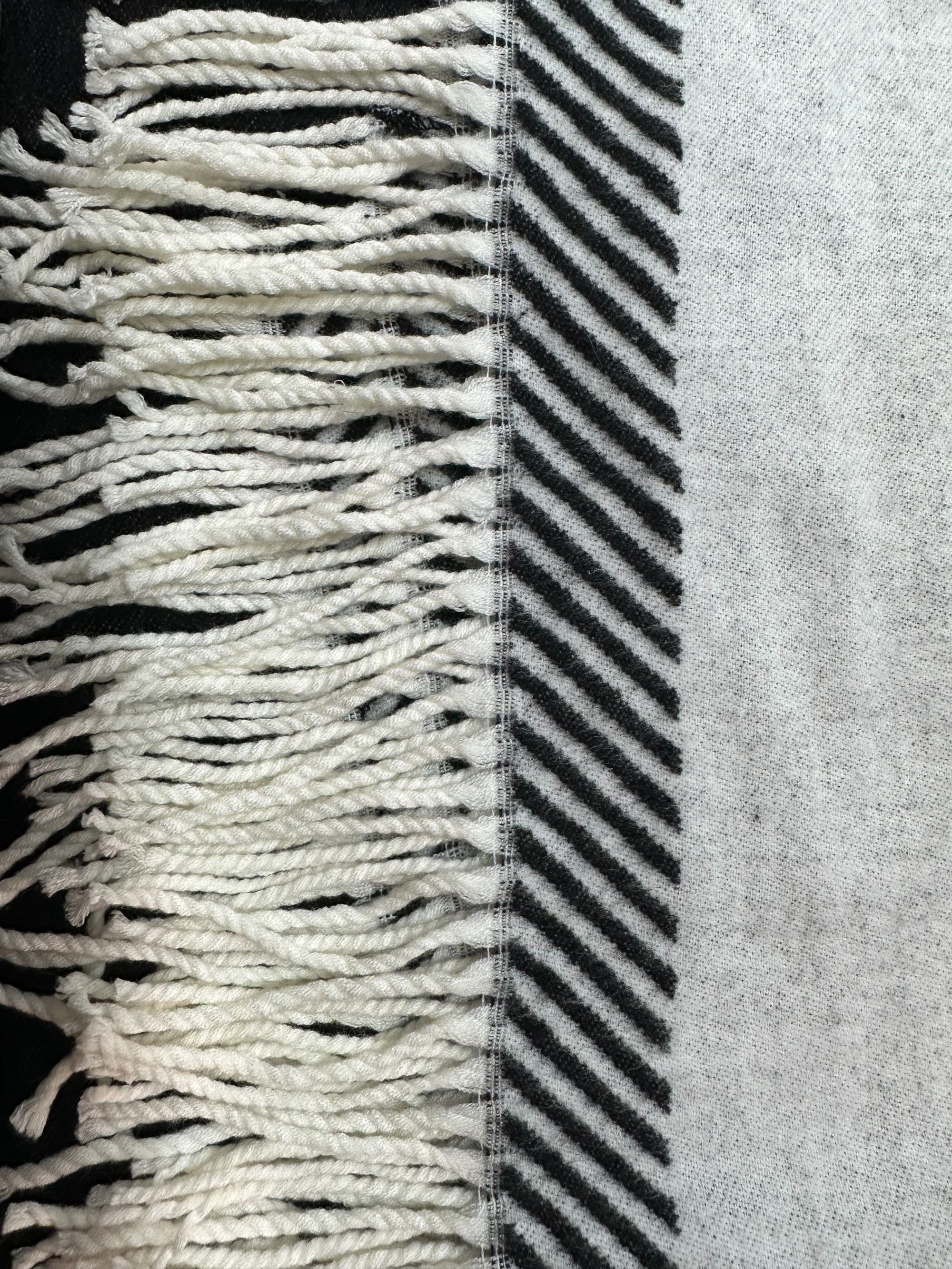 时尚轻奢休闲复古百搭女士披肩围巾围脖黑白-小