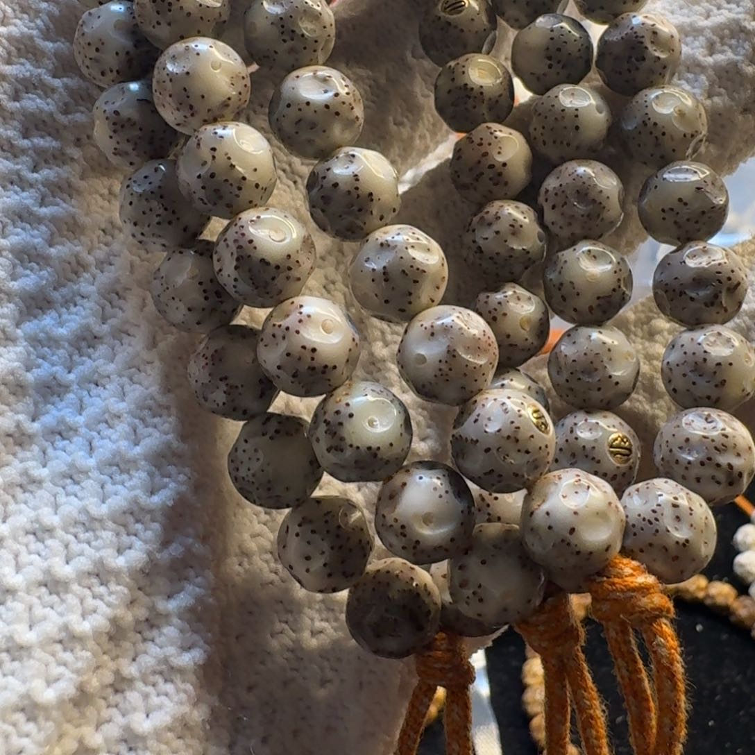 星月菩提吊坠9改灰冰手工无相金标款