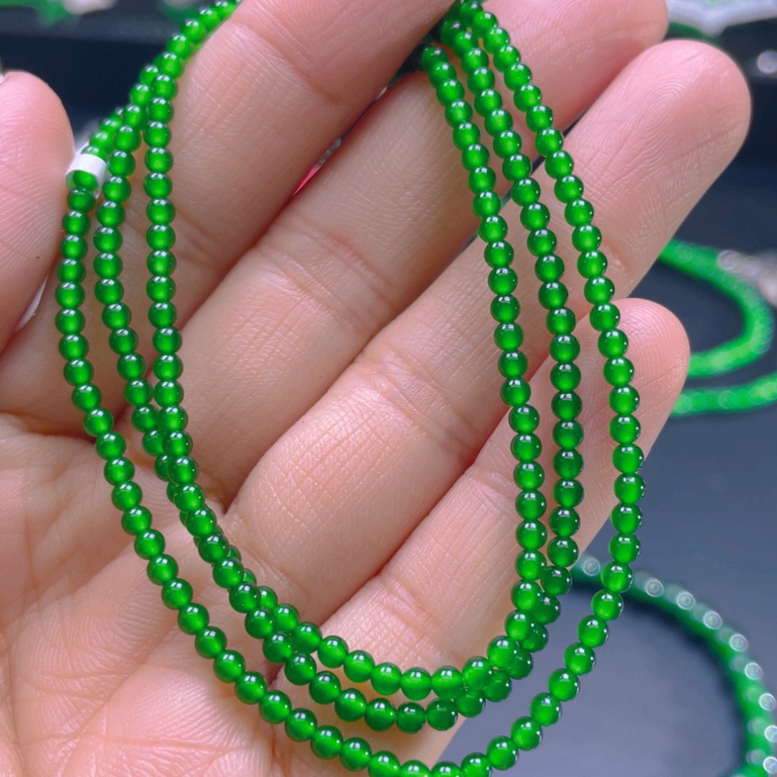 翡翠项链银S925镶嵌，1