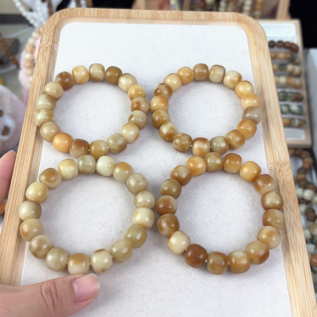 白玉菩提吊坠卡13干磨桶珠