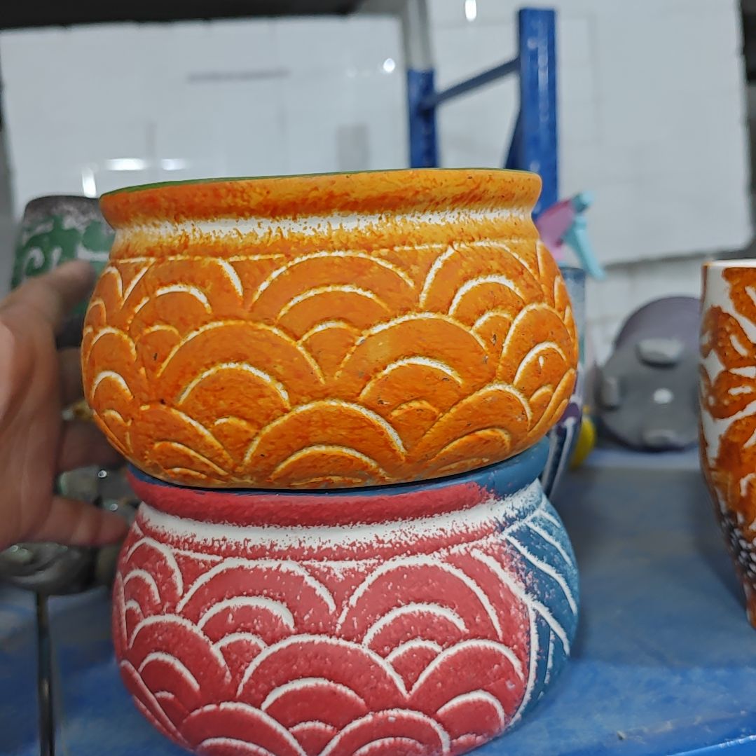 红陶吸水透气的白陶花盆凑满12发货