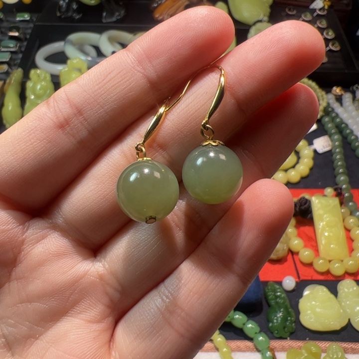 和田玉颈饰银S925镶嵌