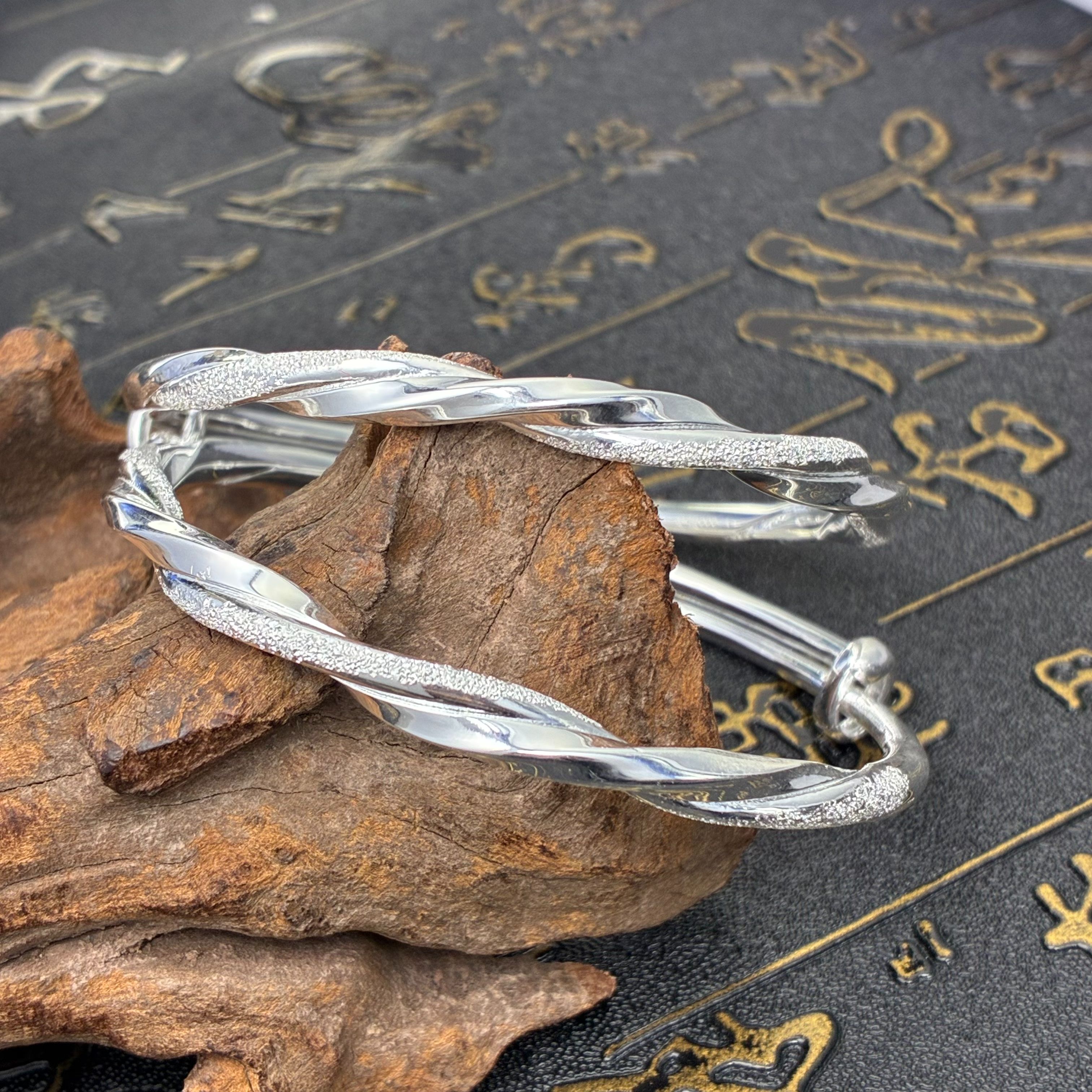 足银银制品 足银手镯（活口【小北质检】ZJH147Z72多样性发一