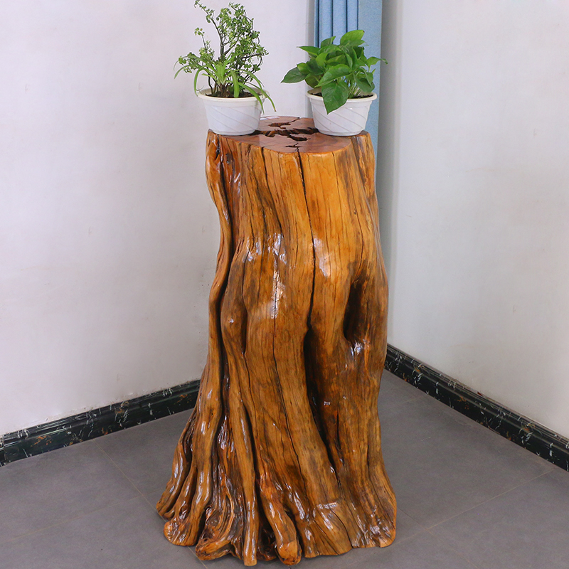 根雕花架木根底座客厅天然实木树根盆景架阳台原木花架MH10847