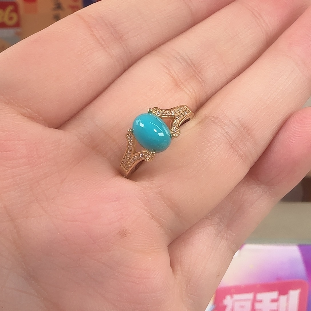 绿松石银S925镀金镶嵌珠宝奇石