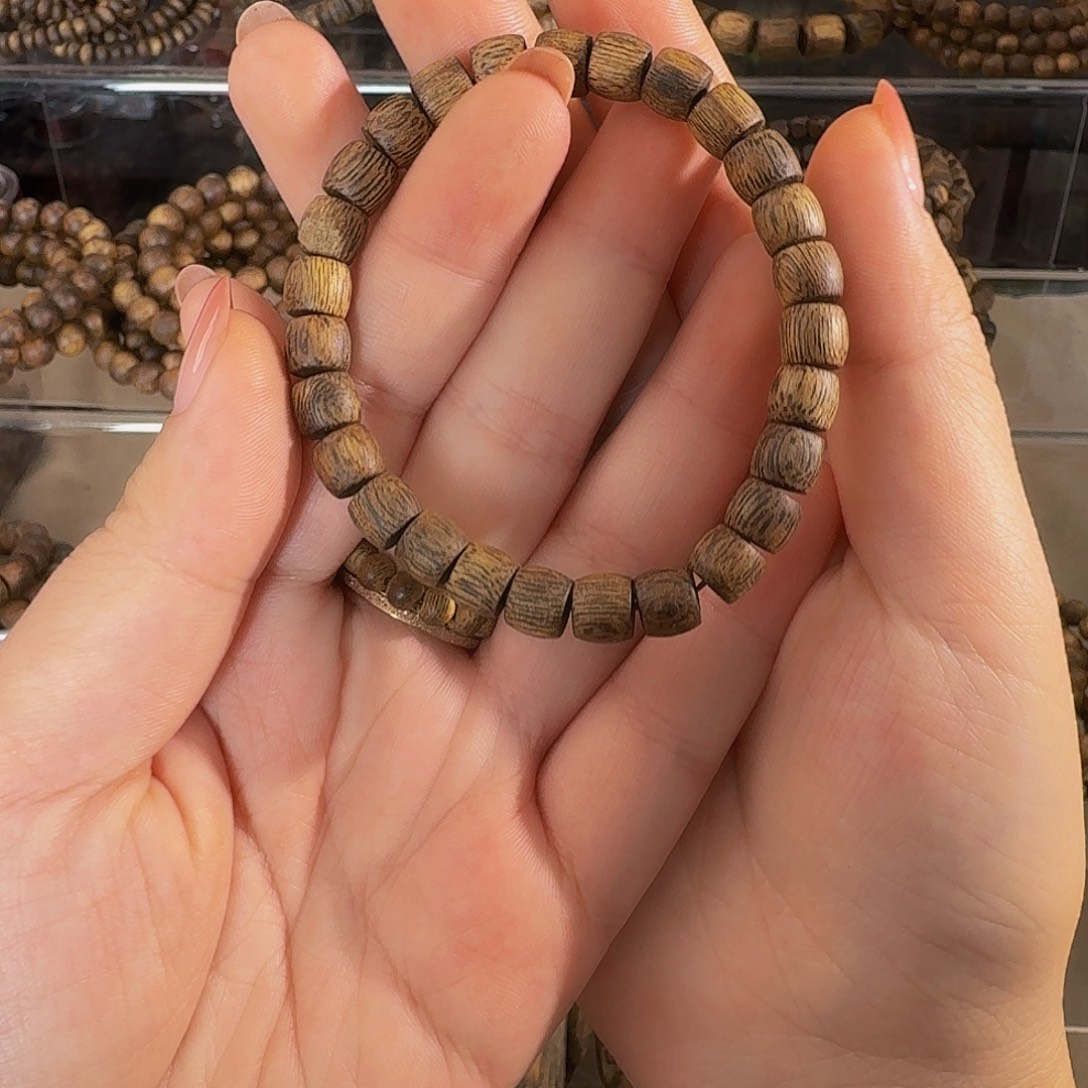 沉香手串奇楠沉香千里香鼓珠单圈卡7 多样性发其一