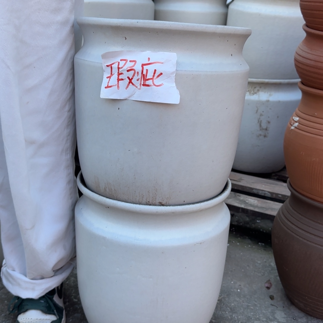 紫砂花盆口30高35宜兴紫砂瑕疵粗糙