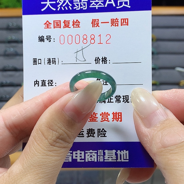 翡翠未镶嵌戒圈tu8812
