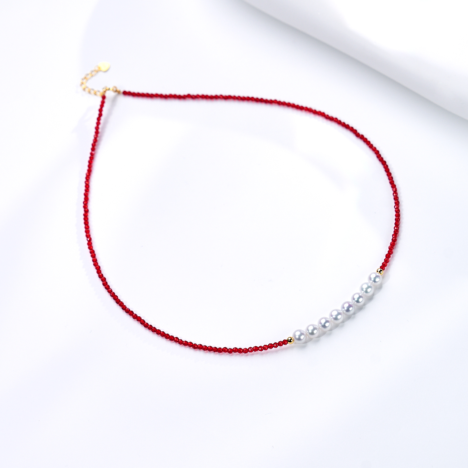 “新年红”珍珠锁骨链 5-6mm（送手链戒指）2019H00DY S925银