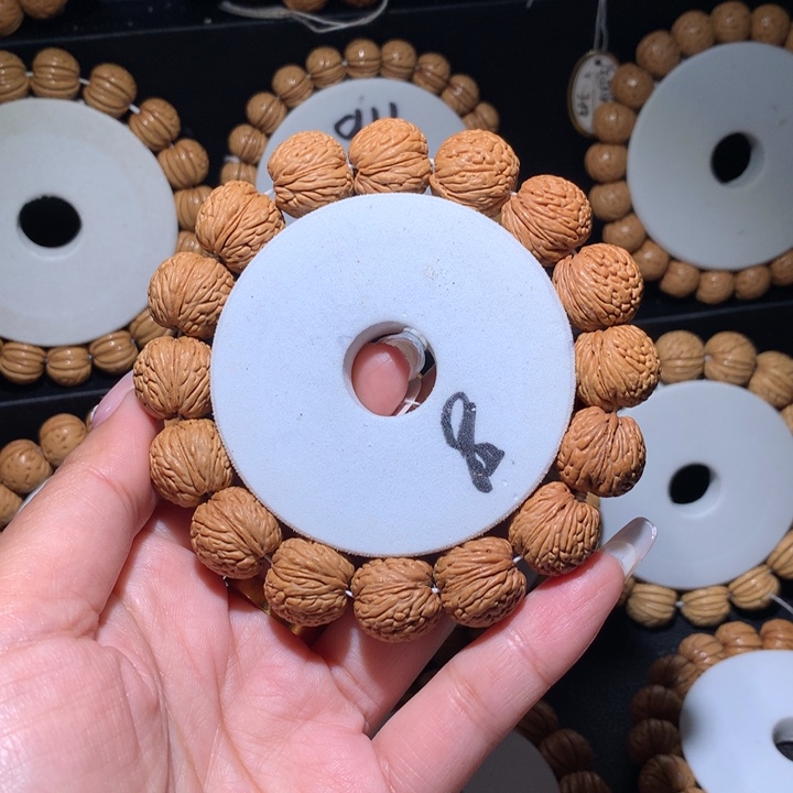 桃核手串野生龙鳞凤尾