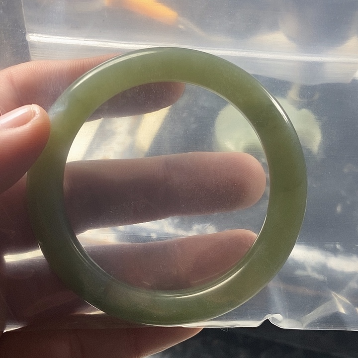 和田玉（糖玉）未镶嵌手镯新疆和田玉手镯保真