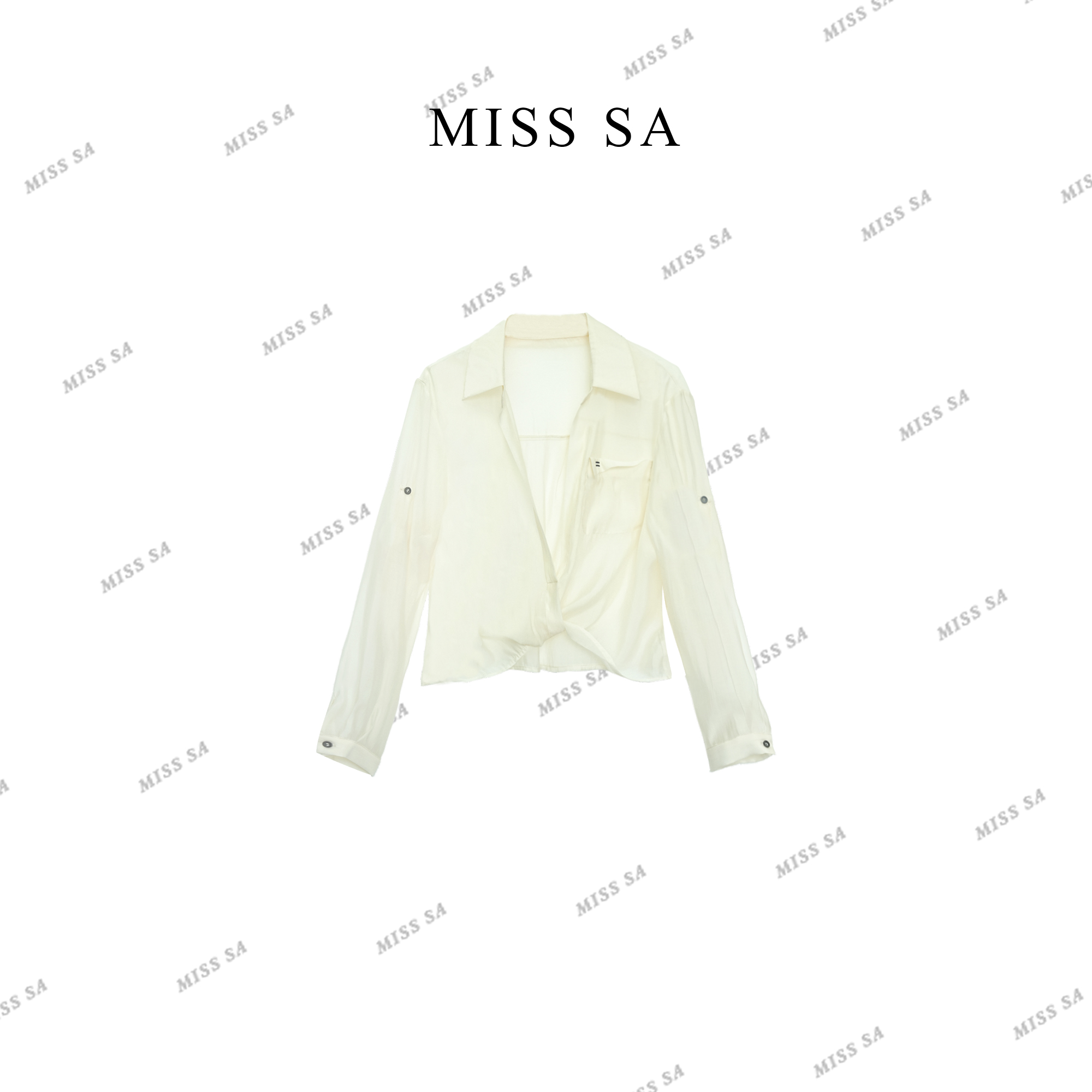 MISSSA 夏季新款气质百搭显瘦长袖衬衣 25058671