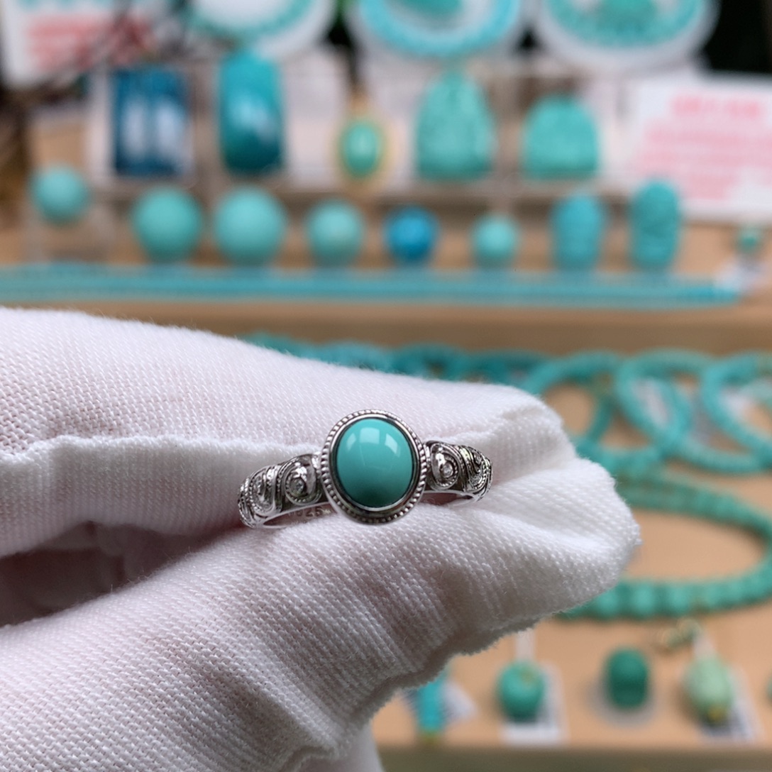 绿松石银S925镶嵌珠宝奇石