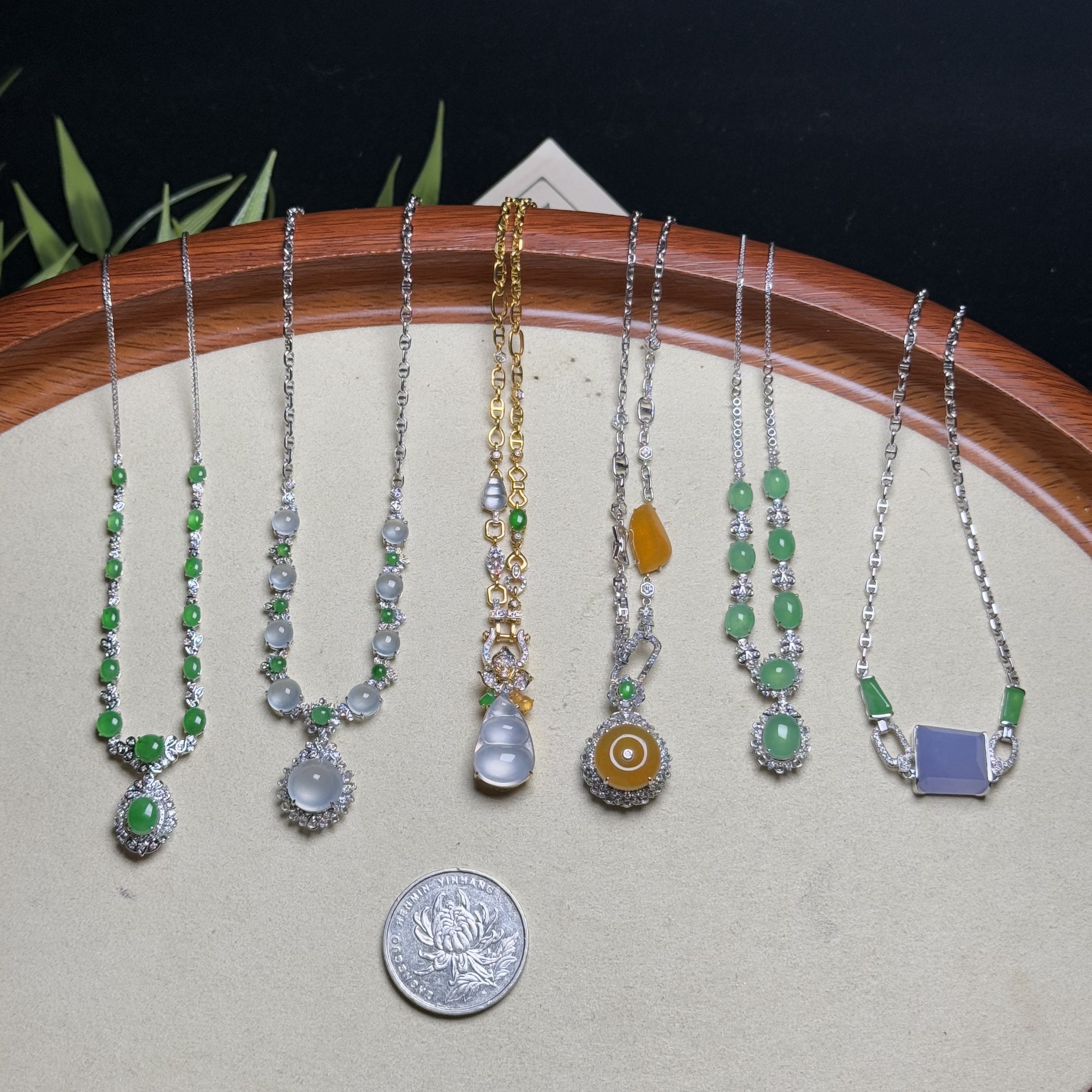 思懿珠宝 18K翡翠项链吊坠-19800-3-ZGM-多样性发一（紫色有色差）