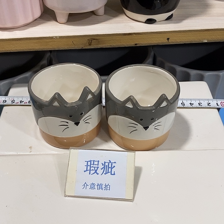 紫砂花盆多肉绿植盆瑕疵有孔