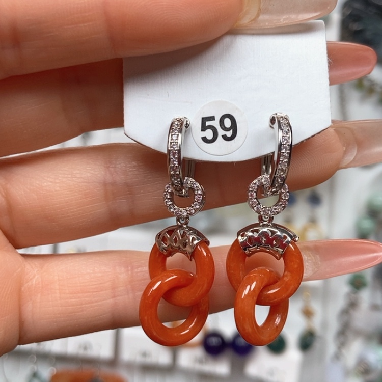 【闪购商品】翡翠耳饰未镶嵌优化耳饰