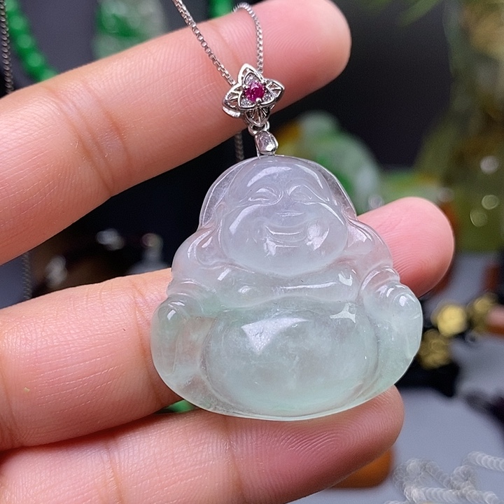 翡翠未镶嵌吊坠(赠链)