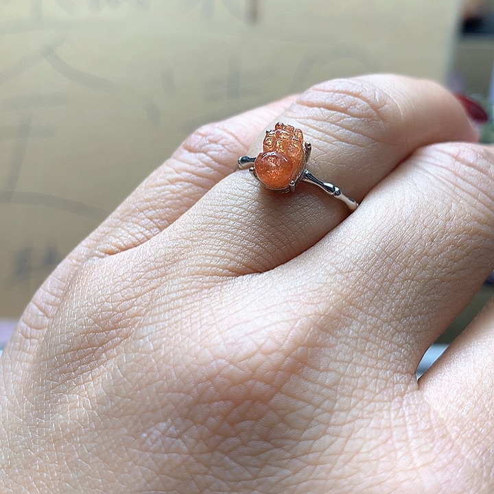 水晶水晶戒指银S925镶嵌