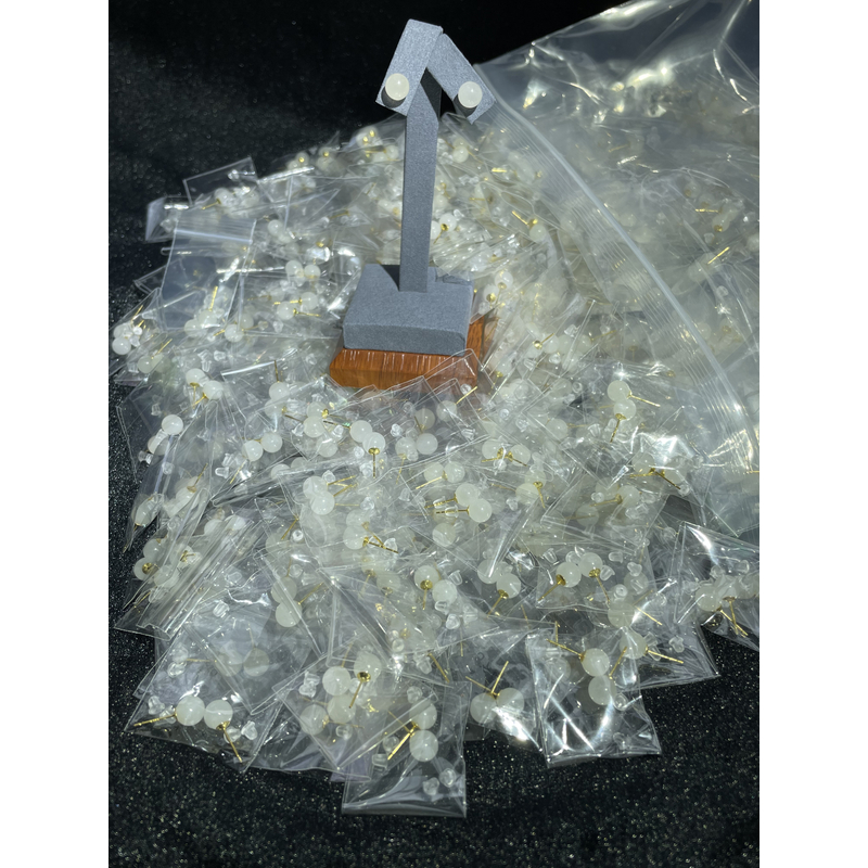 【小耿珠宝】和田白玉耳钉/d（多样性发其一）