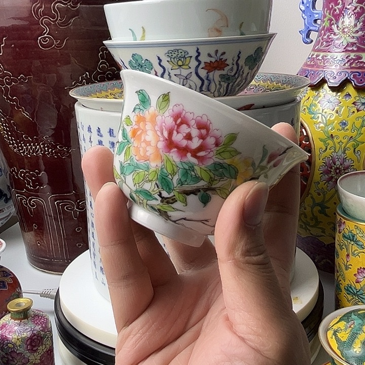 陶摆件珐琅彩 珐琅彩杯子