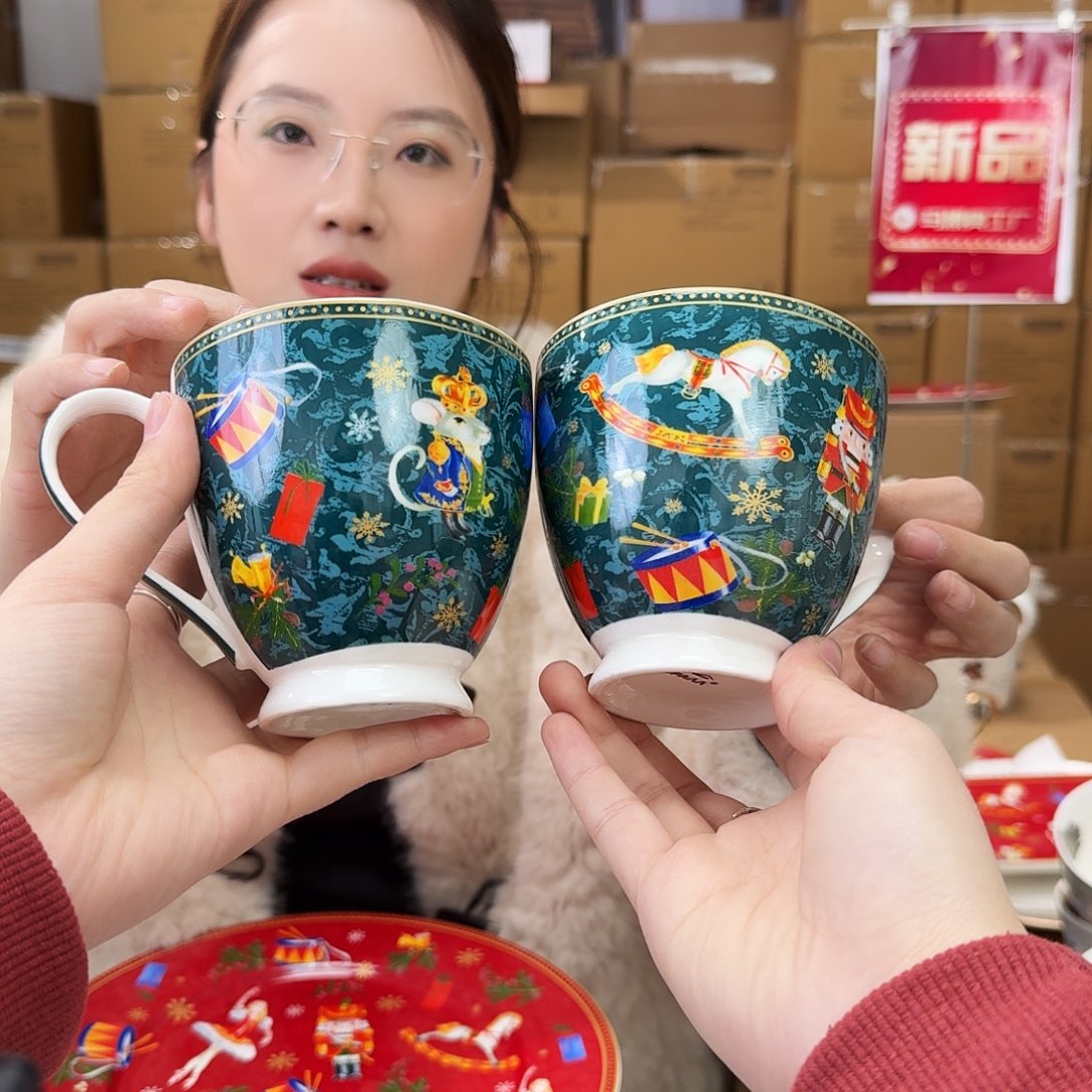 骨瓷马克杯460ml2个外贸骨瓷