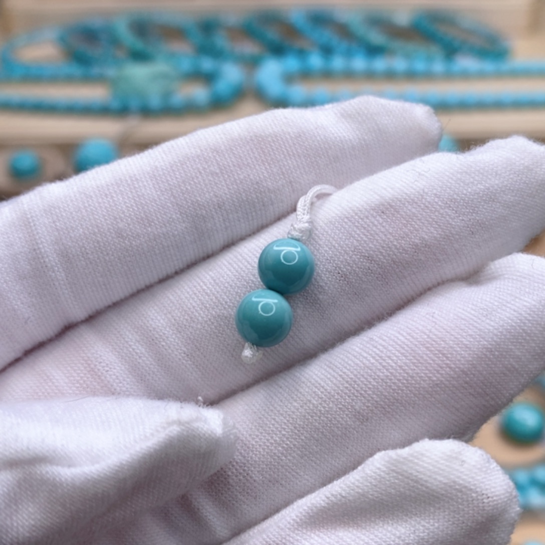 绿松石未镶嵌珠宝奇石6.7mm