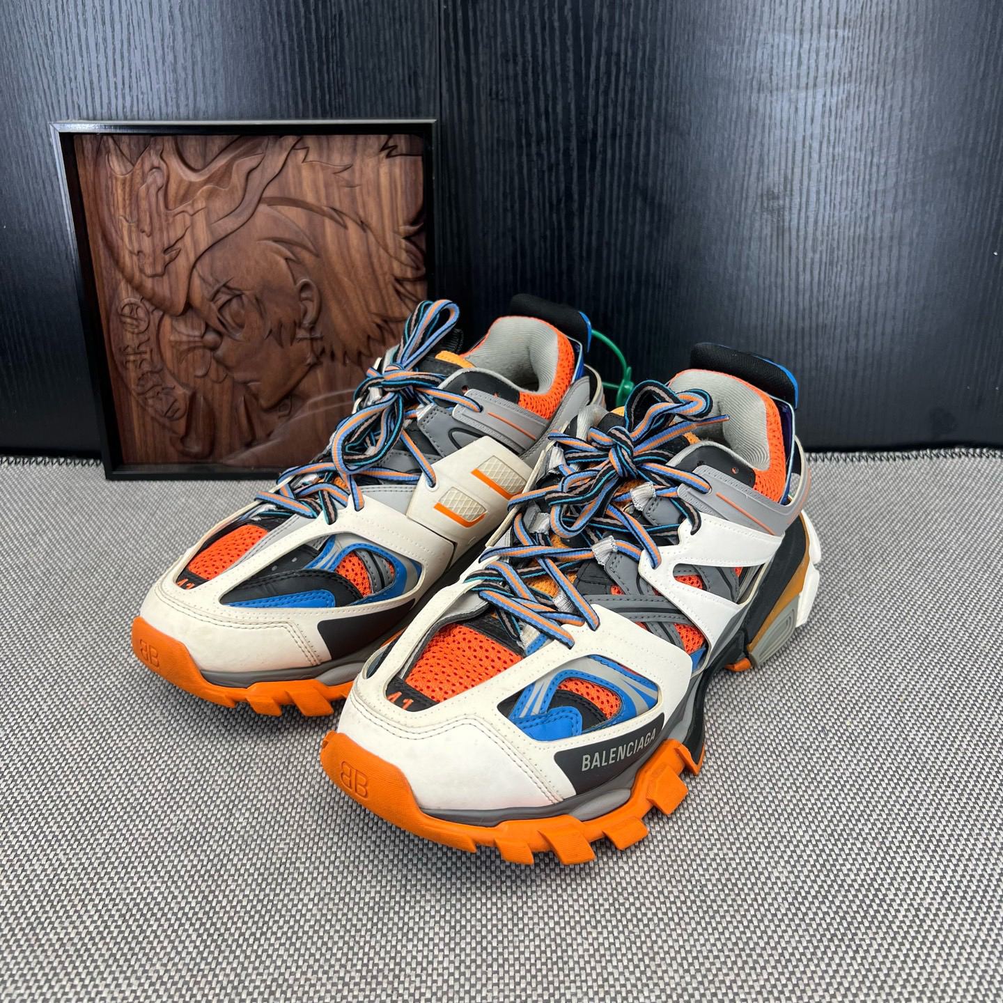 95新 Balenciaga/巴黎世家 41码track白橙蓝CH23259二手男鞋