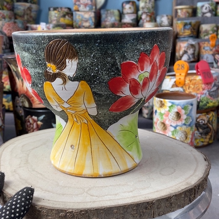 红陶景德镇艺术手绘作品