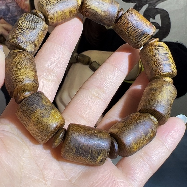 沉香沉香碎屑九九沉板头单圈白棋1.518