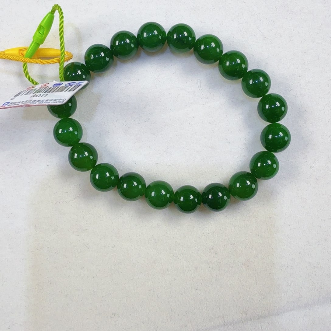 和田玉（碧玉）手链未镶嵌禅**1