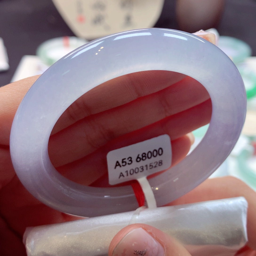 翡翠手镯未镶嵌42圆条77