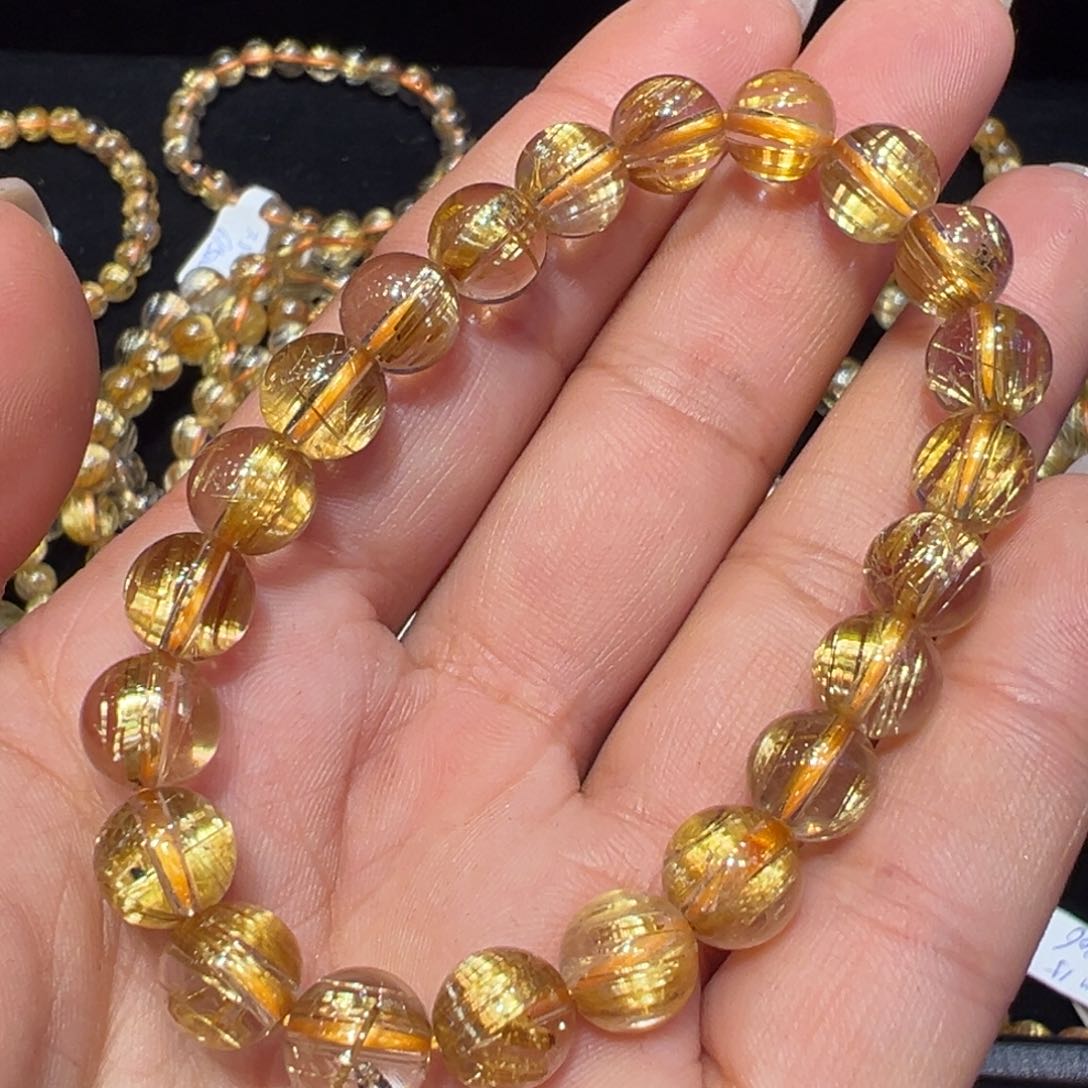 水晶手串未镶嵌钛晶手串