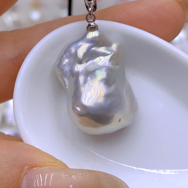 未镶嵌淡水珍珠吊坠(赠链)