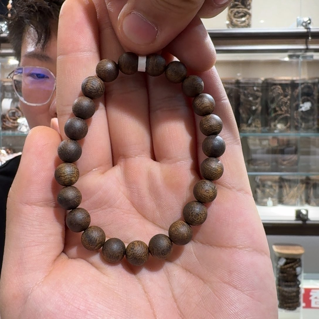 沉香手串芽庄白奇楠 8mm