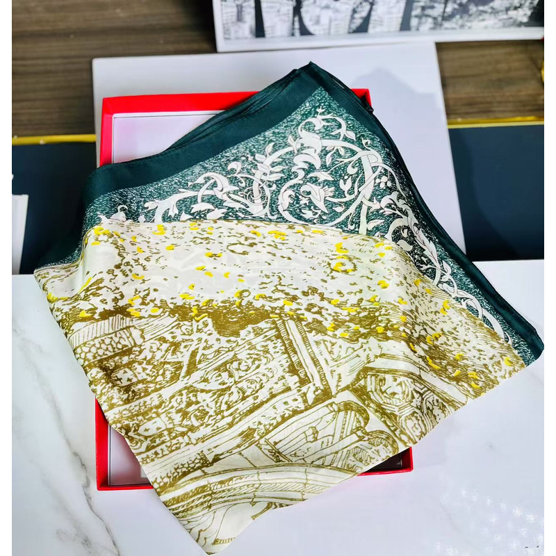 D太阳宫殿 70*70气质女士小方巾