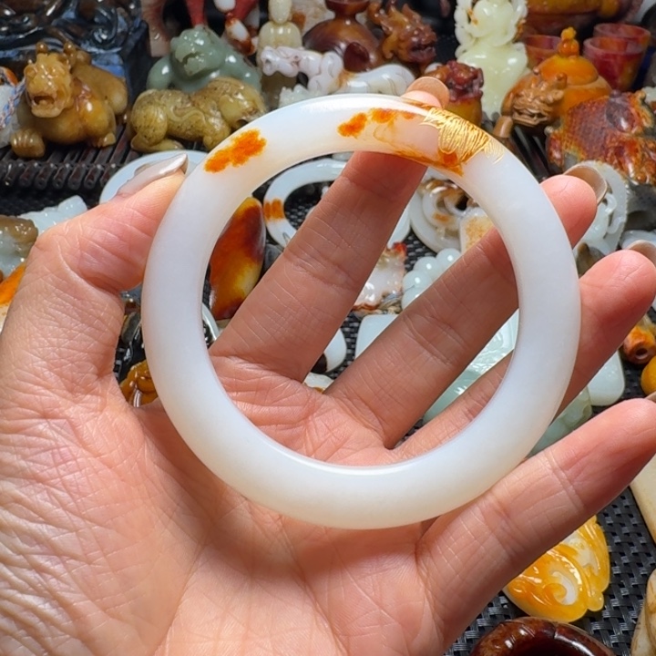 和田玉手镯未镶嵌侠*