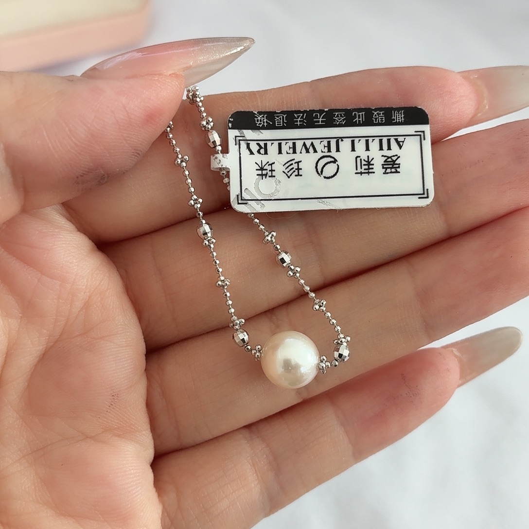 银S925镶嵌海水珍珠手绳