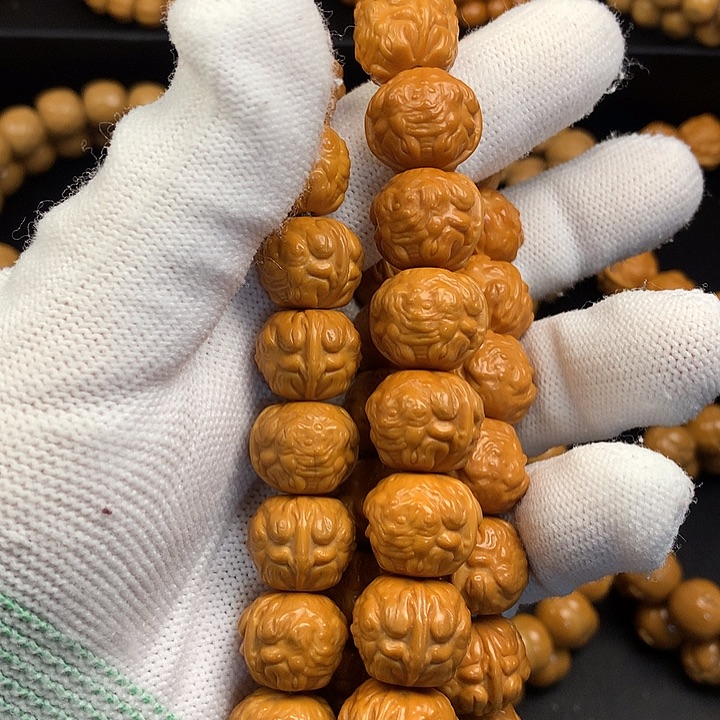 面***团猴头核桃手串猴头