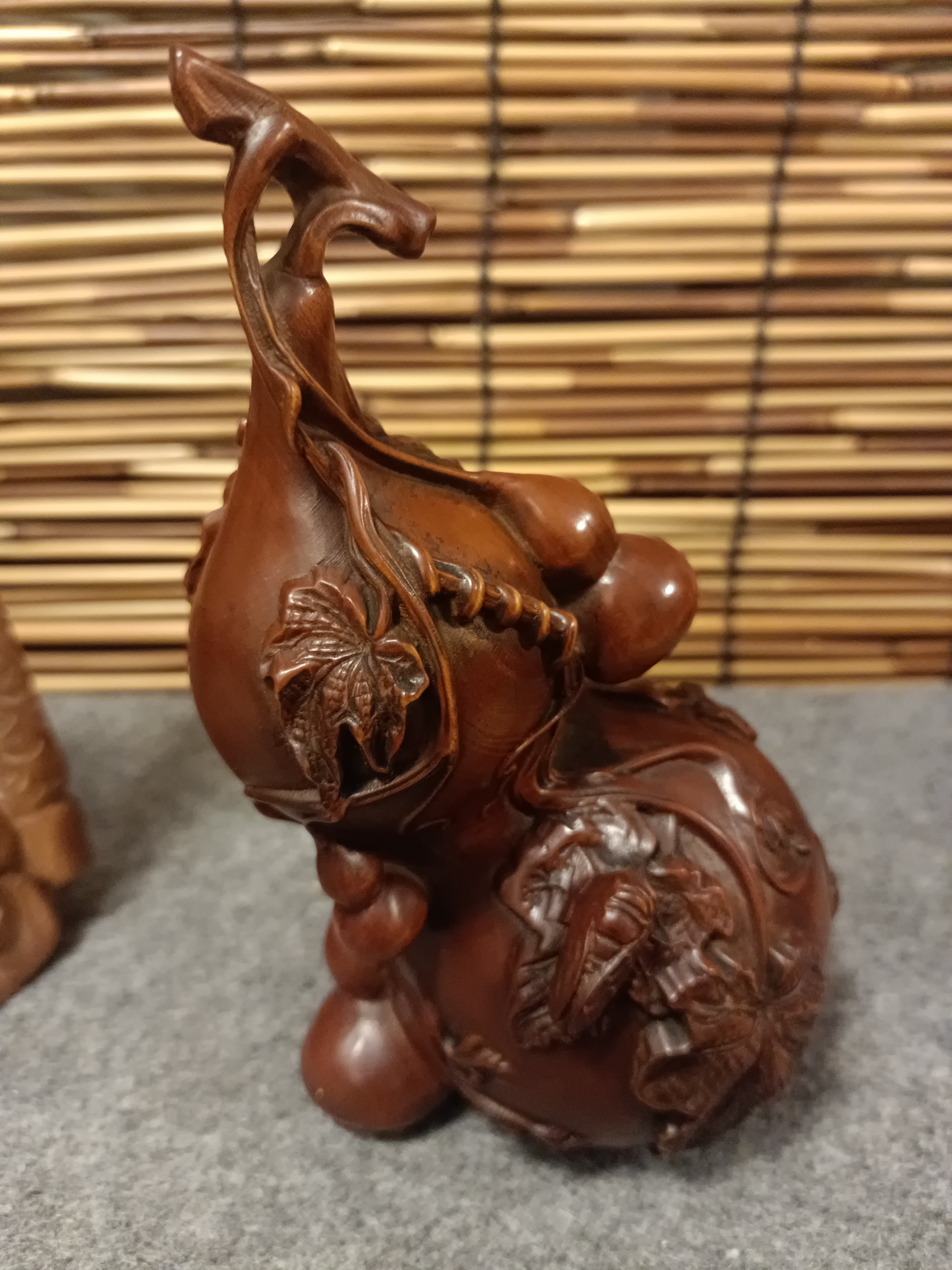 黄杨木雕刻葫芦摆件