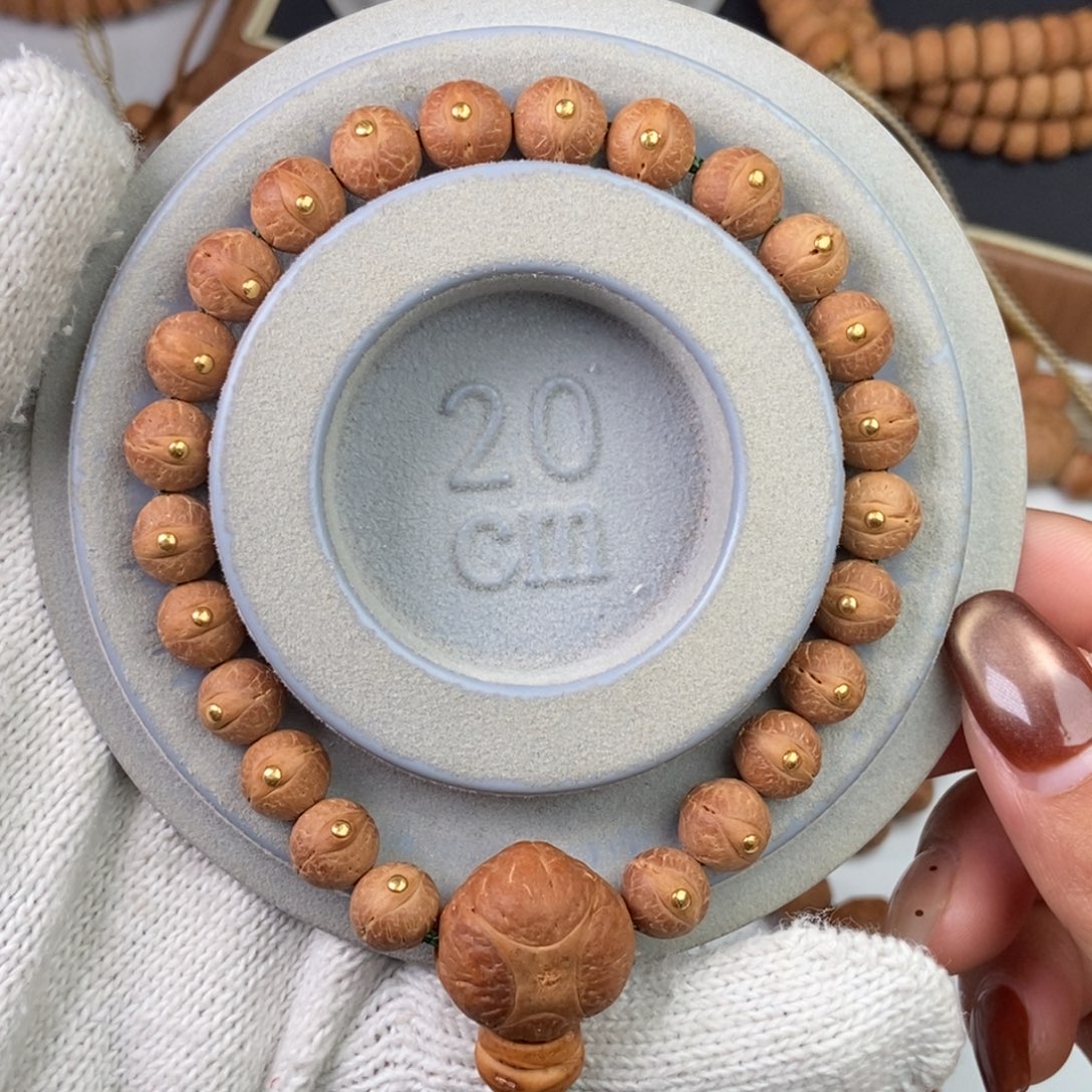 凤眼菩提吊坠尼泊尔凤眼实心镶嵌金钉9