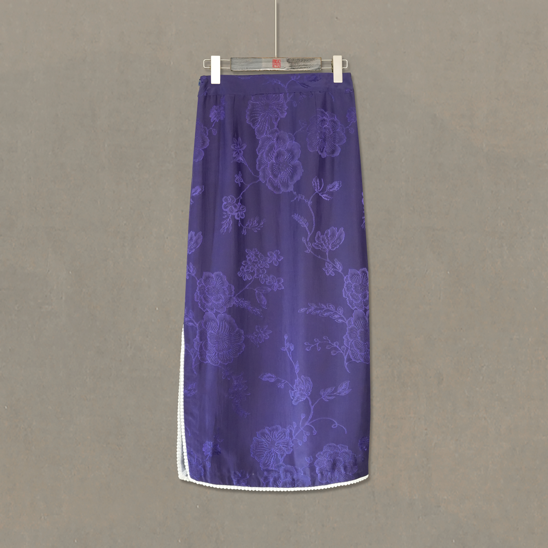 【绀紫织花】传统中式汉服提花裙子