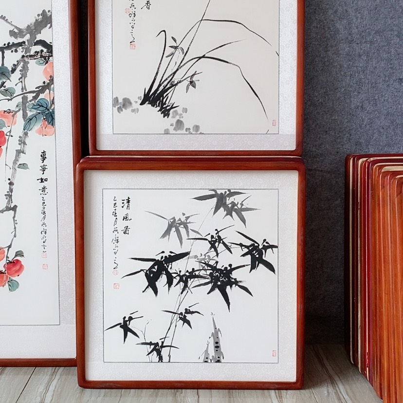 【闪购商品】国画书画作品带框65×65厘米