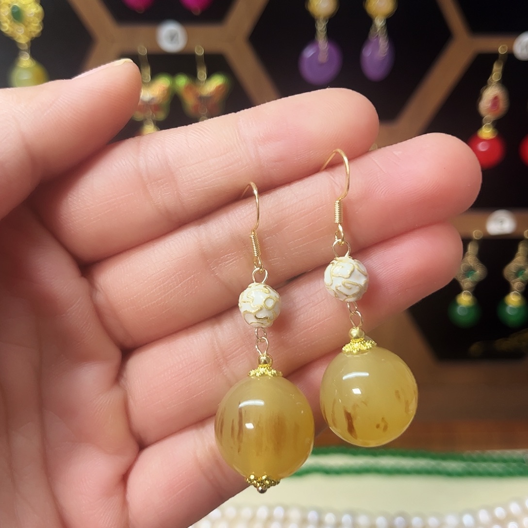 锆石合金925银耳饰