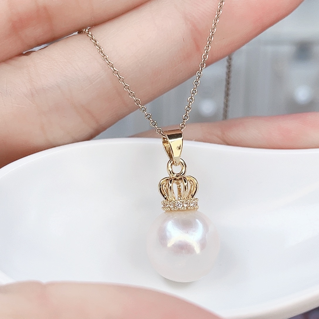 合金淡水珍珠吊坠(赠链)