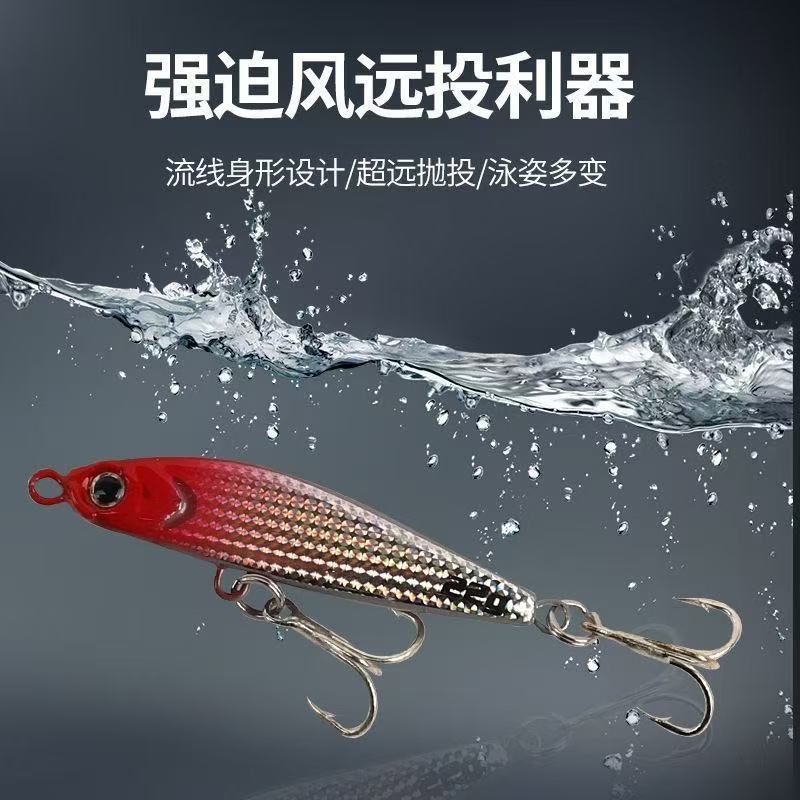 远投飘落铁板路亚假饵适用于鲈鱼翘嘴等全水层钓鱼