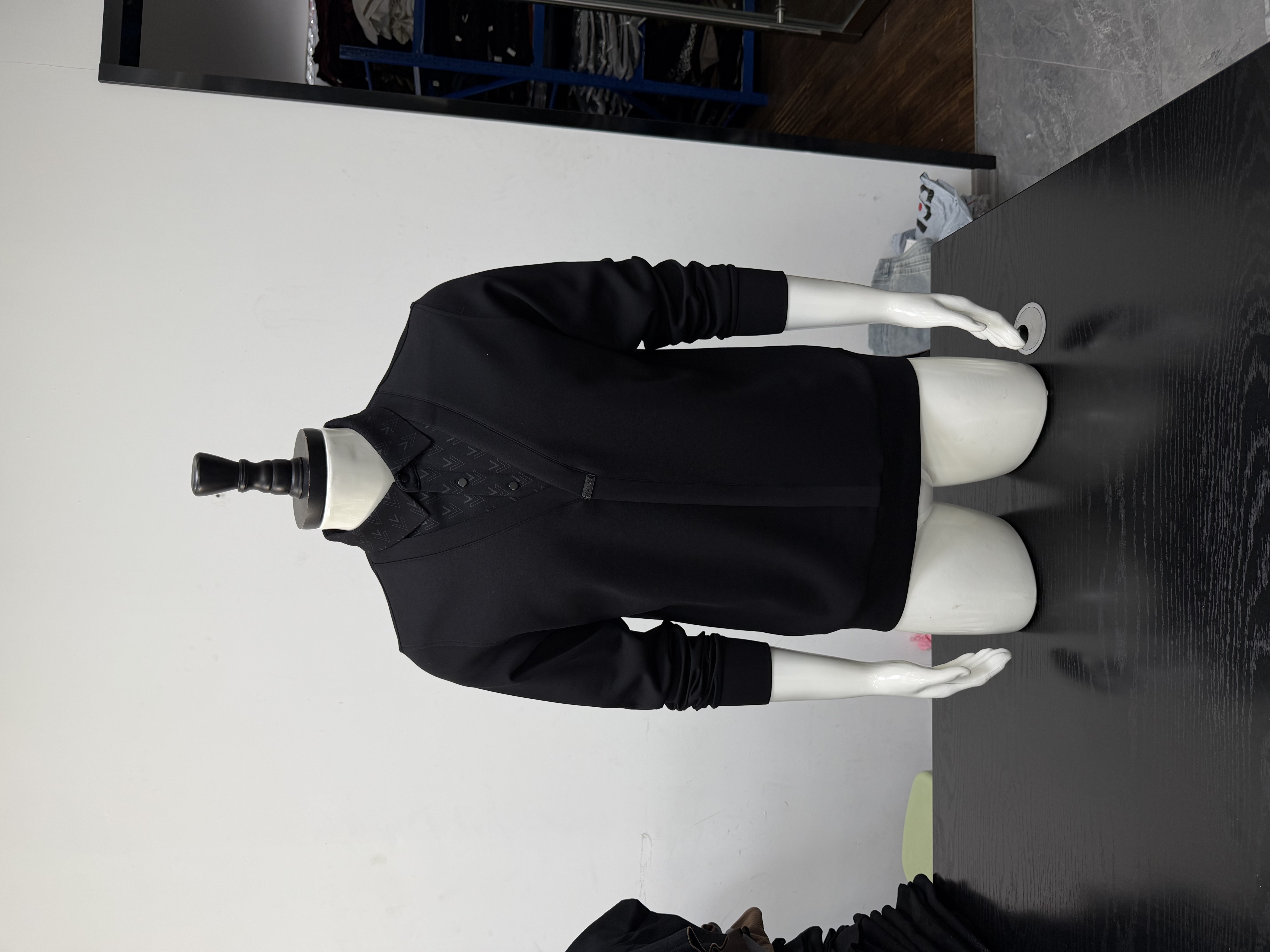 假两件翻领男士长袖T恤