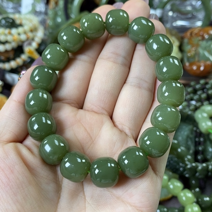 透闪石质玉手串未镶嵌W*H